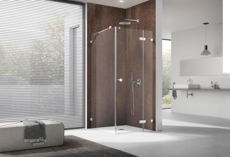 Paroi de douche d'angle